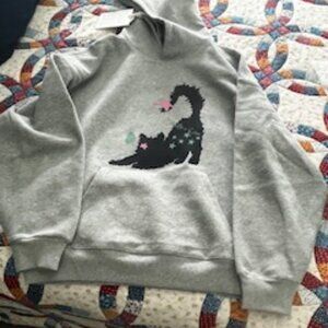 Aelfric Eden Kitten Cat Graphic Pullover Hoodie Women Unisex oversized